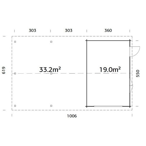 PALMAKO Garage »Roger«, Aufstellmaße ... PALMAKO Garage »Roger«, Aufstellmaße ...
