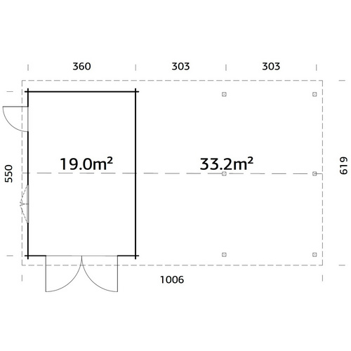PALMAKO Garage »Roger«, Aufstellmaße ...