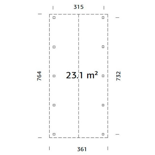 PALMAKO Carport »Robert«, Aufstellmaß... PALMAKO Carport »Robert«, Aufstellmaß...