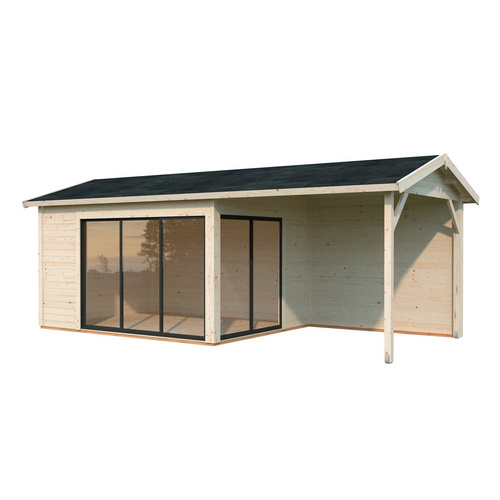 Thumbnail - PALMAKO Gartenhaus »Amanda«, Aufstellmaße BxTxH: 712 x 340 x 280 cm, tauchgrundiert, Holz - braun