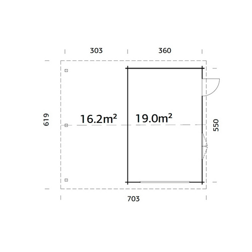 PALMAKO Garage »Roger«, Aufstellmaße ...