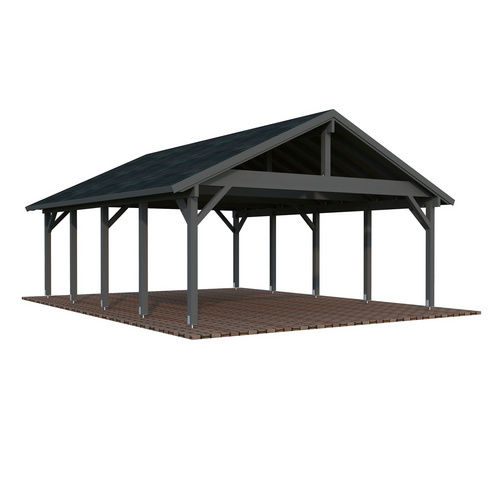 PALMAKO Carport »Robert«, Aufstellmaße BxTxH: 637 x 764 x 363 cm, lackiert, Holz – grau | 04743142042236 PALMAKO Carport »Robert«, Aufstellmaße BxTxH: 637 x 764 x 363 cm, lackiert, Holz – grau | 04743142042236