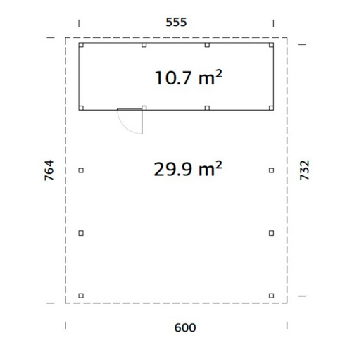 PALMAKO Carport »Karl«, Aufstellmaße ... PALMAKO Carport »Karl«, Aufstellmaße ...