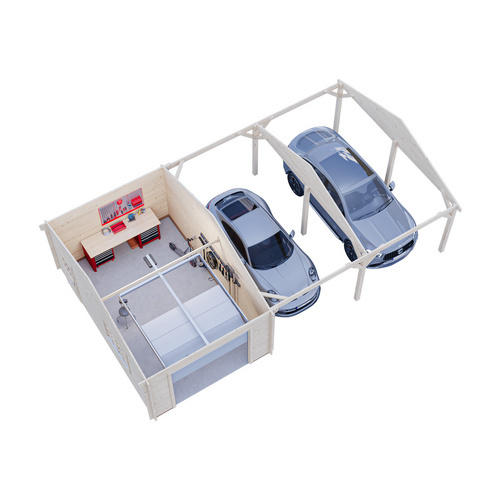 PALMAKO Garage »Roger«, Aufstellmaße ... PALMAKO Garage »Roger«, Aufstellmaße ...