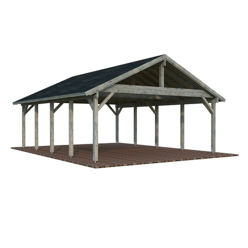 PALMAKO Carport »Robert«, Aufstellmaße BxTxH: 637 x 764 x 363 cm, tauchgrundiert, Holz – grau | 04743142040836 PALMAKO Carport »Robert«, Aufstellmaße BxTxH: 637 x 764 x 363 cm, tauchgrundiert, Holz – grau | 04743142040836