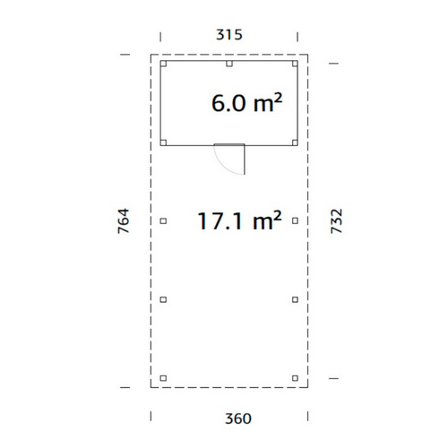 PALMAKO Carport »Karl«, Aufstellmaße ...