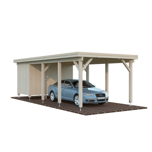 Thumbnail - PALMAKO Carport »Karl«, Aufstellmaße BxTxH: 360 x 762 x 235 cm, tauchgrundiert, Holz - braun