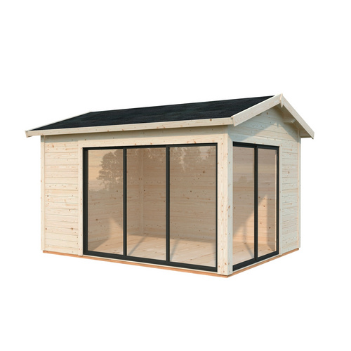 PALMAKO Gartenhaus »Amanda«, Aufstellmaße BxTxH: 434 x 340 x 280 cm, unbehandelt, Holz - braun |  Fichte