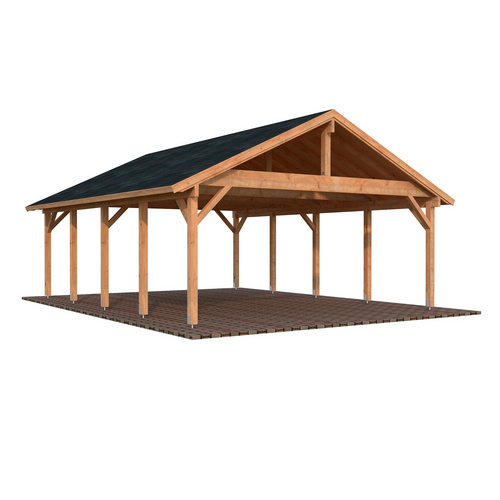 PALMAKO Carport »Robert«, Aufstellmaße BxTxH: 637 x 764 x 363 cm, tauchgrundiert, Holz – braun | 04743142040829 PALMAKO Carport »Robert«, Aufstellmaße BxTxH: 637 x 764 x 363 cm, tauchgrundiert, Holz – braun | 04743142040829