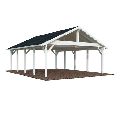 PALMAKO Carport »Robert«, Aufstellmaße BxTxH: 637 x 764 x 363 cm, lackiert, Holz – weiss | 04743142042243 PALMAKO Carport »Robert«, Aufstellmaße BxTxH: 637 x 764 x 363 cm, lackiert, Holz – weiss | 04743142042243