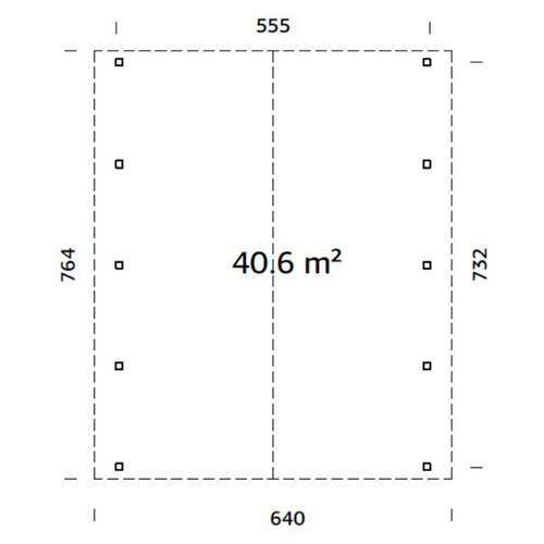 PALMAKO Carport »Robert«, Aufstellmaß...
