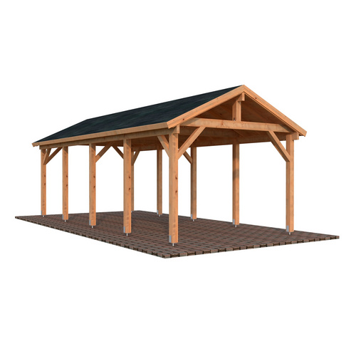 PALMAKO Carport »Robert«, Aufstellmaße BxTxH: 361 x 764 x 301 cm, tauchgrundiert, Holz – braun | 04743142040775 PALMAKO Carport »Robert«, Aufstellmaße BxTxH: 361 x 764 x 301 cm, tauchgrundiert, Holz – braun | 04743142040775
