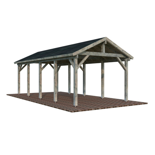 PALMAKO Carport »Robert«, Aufstellmaße BxTxH: 361 x 764 x 301 cm, tauchgrundiert, Holz – grau | 04743142040782 PALMAKO Carport »Robert«, Aufstellmaße BxTxH: 361 x 764 x 301 cm, tauchgrundiert, Holz – grau | 04743142040782