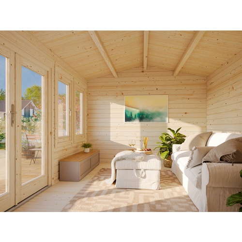 PALMAKO Gartenhaus »Iris«, Aufstellmaße BxTxH: 434 x 346 x 251 cm, lackiert, Holz - grau |  Fichte