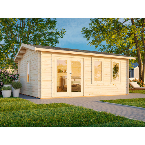 PALMAKO Gartenhaus »Iris«, Aufstellmaße BxTxH: 574 x 448 x 262 cm, lackiert, Holz - grau |  Fichte