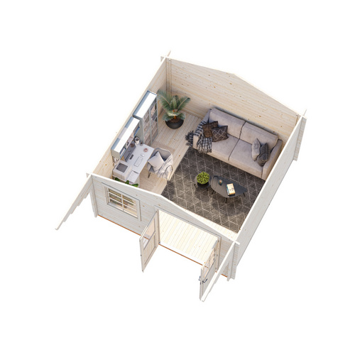 PALMAKO Gartenhaus »Sally«, Aufstellmaße BxTxH: 426 x 530 x 256 cm, lackiert, Holz - grau |  Fichte