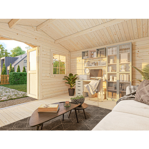 PALMAKO Gartenhaus »Sally«, Aufstellmaße BxTxH: 426 x 530 x 256 cm, lackiert, Holz - grau |  Fichte