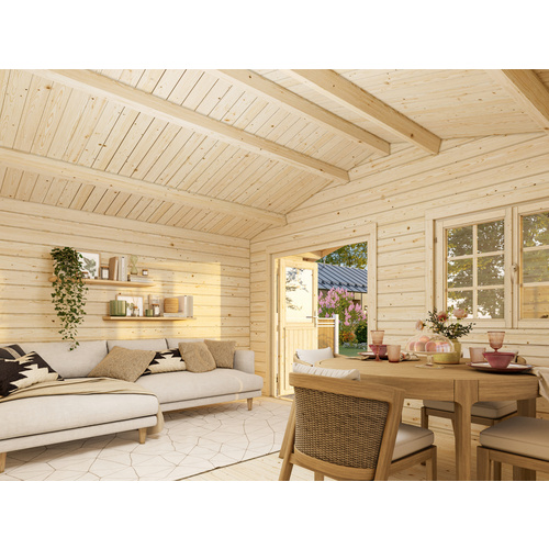 PALMAKO Gartenhaus »Helena«, Aufstellmaße BxTxH: 514 x 524 x 285 cm, lackiert, Holz - grau |  Fichte
