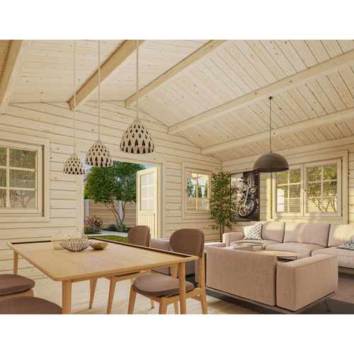 PALMAKO Gartenhaus »Helena«, Aufstellmaße BxTxH: 608 x 672 x 290 cm, lackiert, Holz - grau |  Fichte