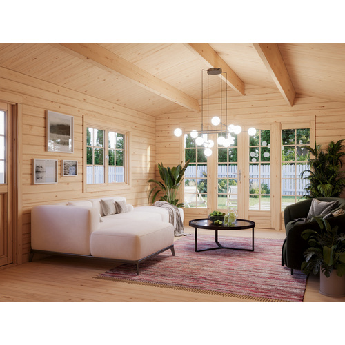PALMAKO Gartenhaus »Irene«, Aufstellmaße BxTxH: 426 x 598 x 276 cm, lackiert, Holz - grau |  Fichte
