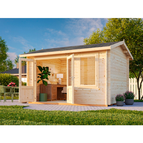 PALMAKO Gartenhaus »Iris«, Aufstellmaße BxTxH: 404 x 340 x 260 cm, lackiert, Holz - grau |  Fichte