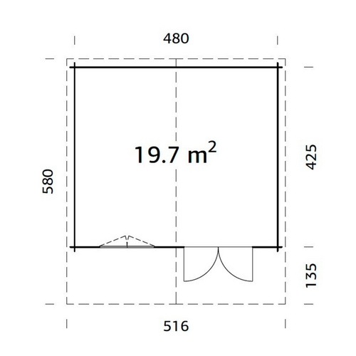 PALMAKO Gartenhaus »Britta«, Aufstellmaße BxTxH: 516 x 579 x 270 cm, lackiert, Holz - grau Rabatt: 13 %