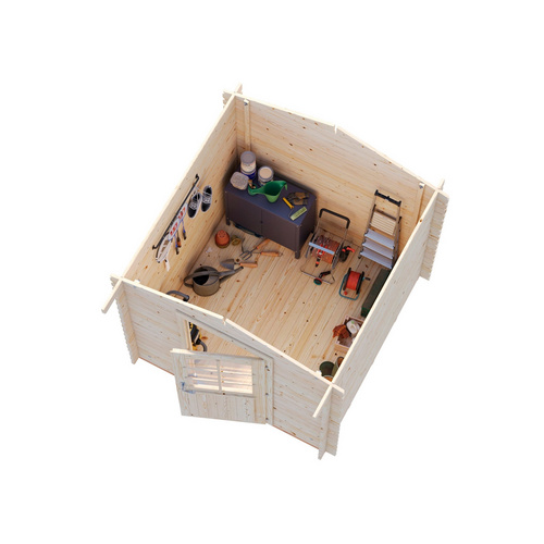 PALMAKO Gartenhaus »Vivian«, Aufstellmaße BxTxH: 254 x 240 x 229 cm, lackiert, Holz - grau |  Fichte