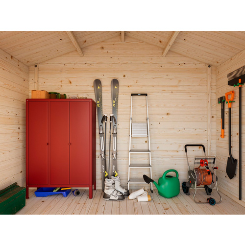 PALMAKO Gartenhaus »Vivian«, Aufstellmaße BxTxH: 363 x 290 x 251 cm, lackiert, Holz - grau |  Fichte