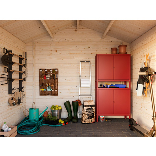 PALMAKO Gartenhaus »Lotta«, Aufstellmaße BxTxH: 330 x 330 x 247 cm, lackiert, Holz - grau |  Fichte