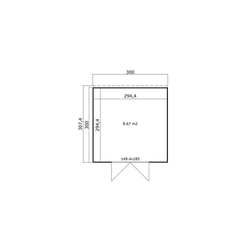 Ferienhaus, NIKA 3, 28 mm , graphitgrau |  Fichte