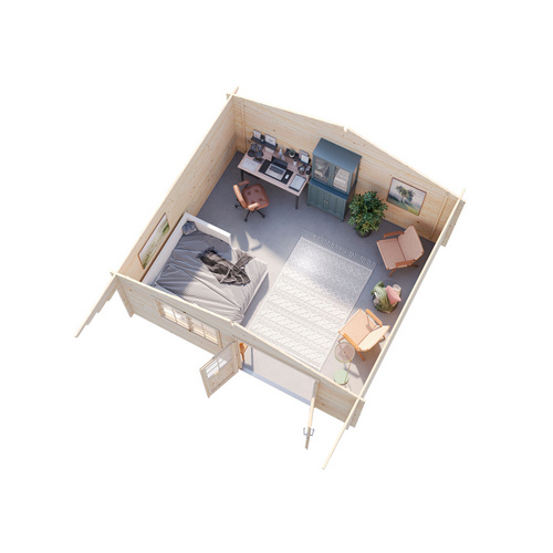 Thumbnail - PALMAKO Gartenhaus »Britta«, Aufstellmaße BxTxH: 516 x 579 x 270 cm, lackiert, Holz - grau