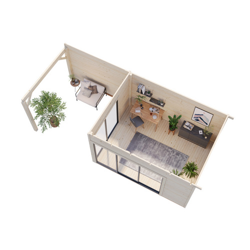 PALMAKO Gartenhaus »Andrea«, Aufstellmaße BxTxH: 715 x 402 x 264 cm, lackiert, Holz - weiss |  Fichte