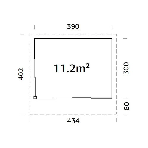 PALMAKO Gartenhaus »Andrea«, Aufstellmaße BxTxH: 434 x 402 x 264 cm, lackiert, Holz - grau |  Fichte