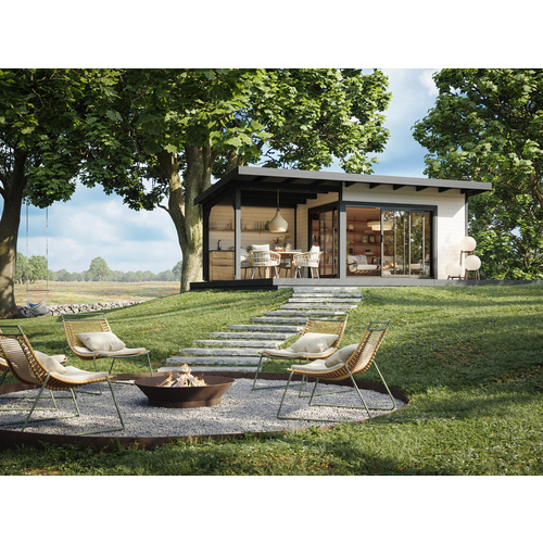 PALMAKO Gartenhaus »Andrea«, Aufstellmaße BxTxH: 715 x 402 x 264 cm, lackiert, Holz - grau |  Fichte