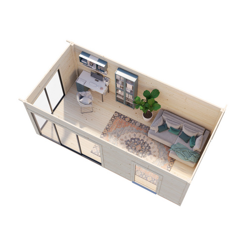 PALMAKO Gartenhaus »Andrea Slide«, B x H x L:  595 x 264 x 300 cm, naturbelassen, unbehandelt - braun |  Holz  |  17,1 m²