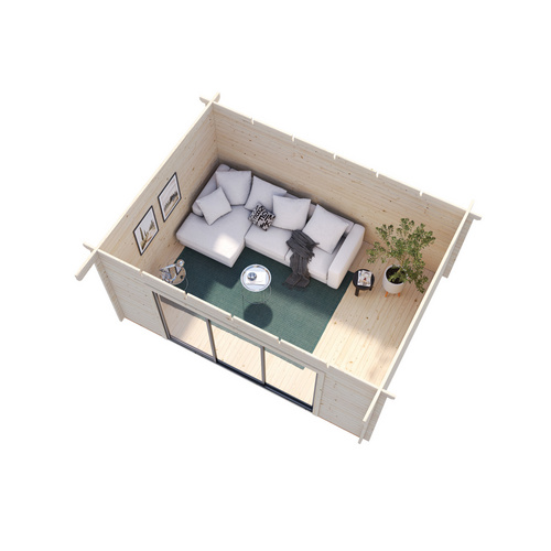PALMAKO Gartenhaus »Lea«, Aufstellmaße BxTxH: 494 x 402 x 244 cm, lackiert, Holz - grau |  Fichte