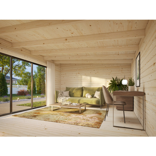 Thumbnail - PALMAKO Gartenhaus »Lea Slide«, B x H x L: 530 x 249 x 380 cm, naturbelassen, unbehandelt - braun