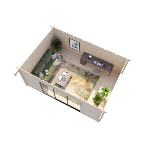 PALMAKO Gartenhaus »Lea«, Aufstellmaße BxTxH: 578 x 451 x 249 cm, lackiert, Holz - grau |  Fichte