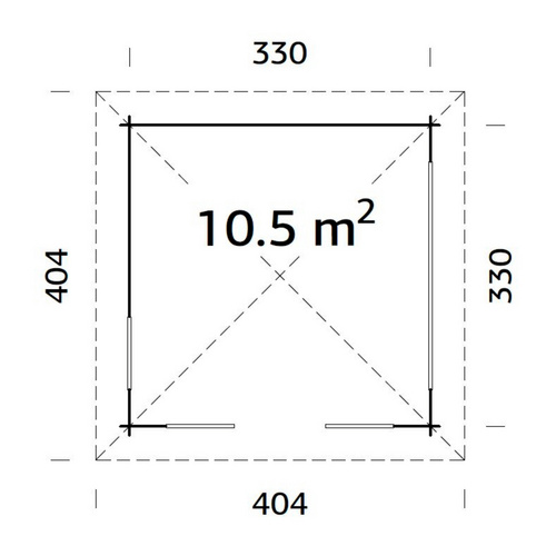 PALMAKO Pavillon »Julie«, Aufstellmaß...