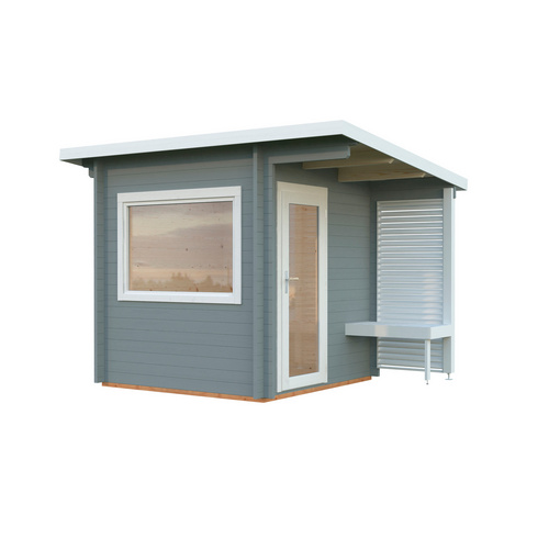 Palmako Hellgrau/Weiß Sauna "Sanna 4,1 M²", Ohne Ofen, (Ohne Ofen), Saunen - Image 3