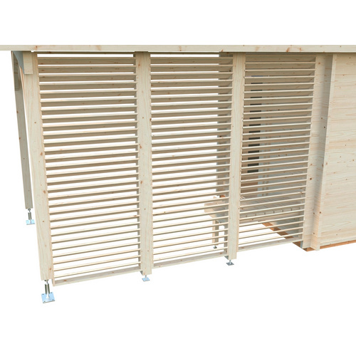 Thumbnail - PALMAKO Saunahaus »Sanna«, B x H x T: 490 x 249 x 210 cm, naturbelassen, Fichtenholz - braun