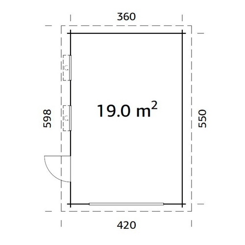 PALMAKO Garage »Rasmus«, Aufstellmaße...