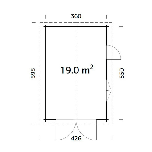 PALMAKO Garage »Roger«, Aufstellmaße ...