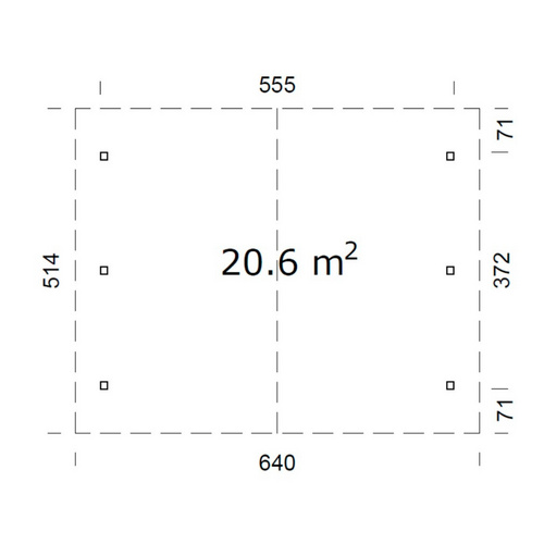 Thumbnail - PALMAKO Carport »Robert«, Aufstellmaße BxTxH: 635 x 510 x 363 cm, lackiert, Holz - weiss