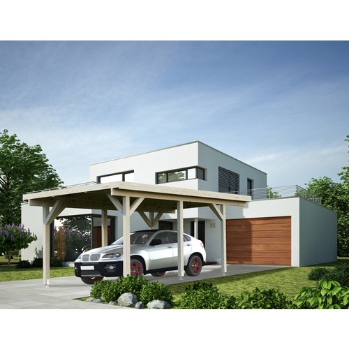 Thumbnail - PALMAKO Carport »Karl«, Aufstellmaße BxTxH: 360 x 512 x 230 cm, lackiert, Holz - weiss