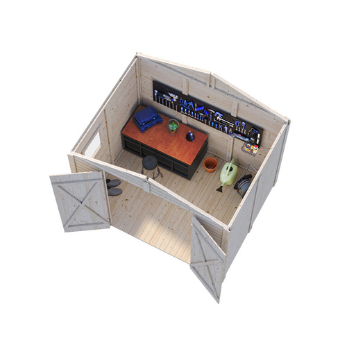 PALMAKO Gerätehaus »Dan«, Aufstellmaße BxTxH: 261 x 210 x 220 cm, lackiert, Holz - grau |  Fichte