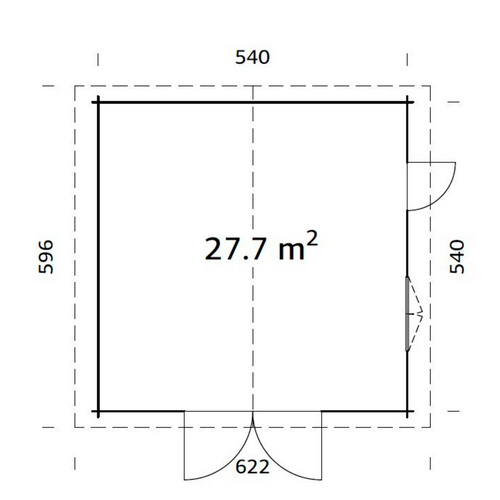 PALMAKO Garage »Roger«, Aufstellmaße ...