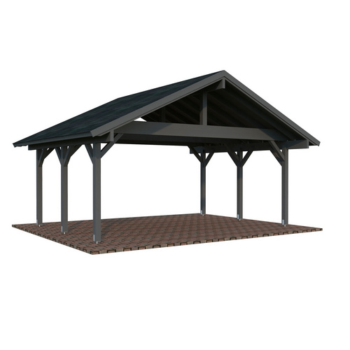 PALMAKO Carport »Robert«, Aufstellmaße BxTxH: 635 x 510 x 363 cm, lackiert, Holz – grau | 04743142038468 PALMAKO Carport »Robert«, Aufstellmaße BxTxH: 635 x 510 x 363 cm, lackiert, Holz – grau | 04743142038468