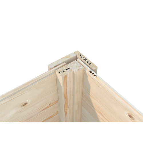 PALMAKO Gerätehaus »Leif«, Aufstellmaße BxTxH: 377 x 187 x 228 cm, lackiert, Holz - grau |  Fichte