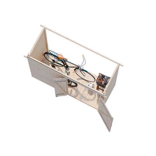 PALMAKO Gerätehaus »Leif«, Aufstellmaße BxTxH: 254 x 112 x 189 cm, lackiert, Holz - grau Rabatt: 13 %